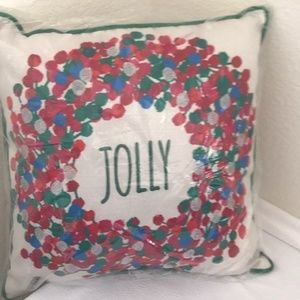 Christmas cushions Jolly embroidered pillows set (2)